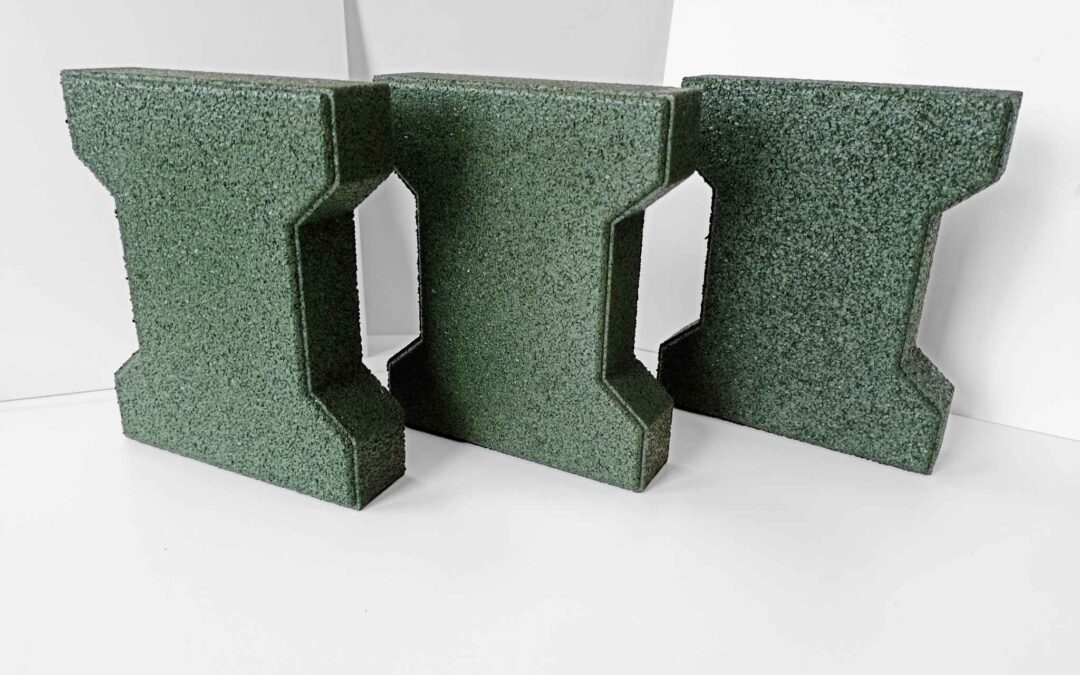 Gumowa kostka brukowa zielona 43mm